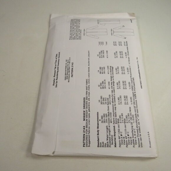 Kwik Sew 2143 Sewing Pattern NEW UNCUT dress size 8-16 - Picture 5 of 5